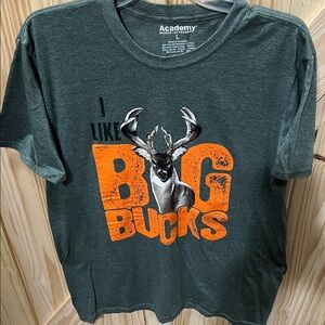 Academy Men's Green 'Big Bucks' Graphic Tee